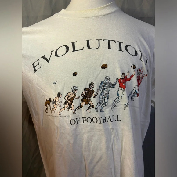 Vintage 1993 Evolution of Football T-Shirt size XL - Picture 8 of 8
